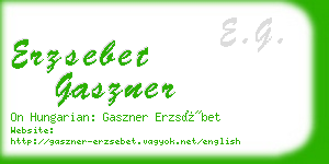 erzsebet gaszner business card